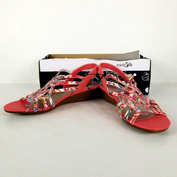 East 5th Reno Open Toe Slingback Heel Sandal Size7 - Picture 4 of 7